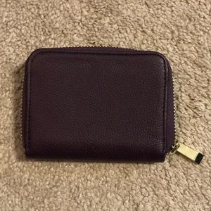 Plum Small Zipper Wallet